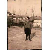 FOTO ANNI '50 - BAMBINO CON SIGARETTA - 16 X 23 Cm