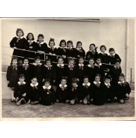 FOTO ANNI '50 - GRUPPO DI SCOLARESCA ALUNNI SCOLARI SCUOLA FEMMINILE