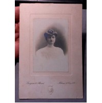 FOTO CARTONATA DEL 1907 - RAGAZZA DI MILANO - 