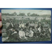 FOTO DEL 1920 - GRUPPO DI FAMIGLIA IN SCENA CAMPESTRE - 