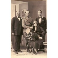 FOTO DEL 1926 - FAMIGLIA CON MILITARE REGIO ESERCITO - 