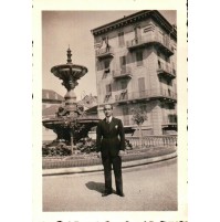 FOTO DEL 1935 - FONTANA DAVANTI AL MUNICIPIO DI ALASSIO - 