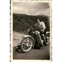 FOTO DEL 1938 - RAGAZZA SU MOTO MOTOCICLETTA 