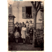 FOTO DEL 1947 - FAMIGLIA AL COMPLETO A SPIGNO MONFERRATO - ALESSANDRIA -