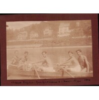 FOTO DEl 1916 - RAGAZZI IN CANOA - SUL PO - 