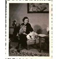 FOTO DI RAGAZZA FRANCESE - 1934 in salotto 