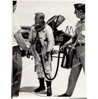 FOTO L'X15 AEREO-RAZZO AMERICANO - 1960 BASE DI EDWARDS CALIFORNIA JOSEPH WALKER
