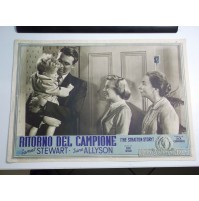 FOTOBUSTA CINEMATOGRAFICA RITORNO DEL CAMPIONE JAMES STEWART M.G.M. 1950