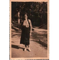 FOTOGRAFIA - RAGAZZA COLONIZZATRICE DELLA LIBIA TRIPOLI ANNI 1934