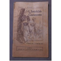 FRANCE - ALSACE - LORRAINE / L'INVIOLABILE GIURAMENTO 1 MARS. 1871 - 1 MARS 1918