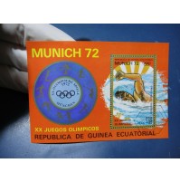 FRANCOBOLLO GUINEA - MUNICH 72 - GIOCHI OLIMPICI OLIMPIADI OLIMPIC 