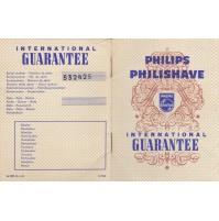 GARANZIA INTERNAZIONALE PHILIPS PHILISHAVE 1962 (RASOIO ELETTRICO) 19-78