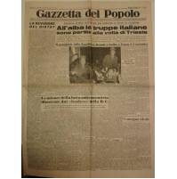 GAZZETTA DEL POPOLO 26 OTTOBRE 1954 PRESA DI TRIESTE  I-8-158