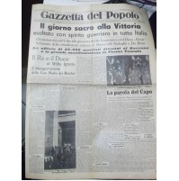 GAZZETTA DEL POPOLO 5 NOVEMBRE 1936 ROOSEVELT CICLISMO DUCE RE VITTORIA  I-5-70