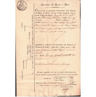 GIUGNO 1828 - IPOTECHE DI FINALE LIGURE - VENDITA TERRENO A PEAGNA CERIALE 