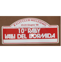 GROSSO ADESIVO 10° RALLY VALLI DEL BORMIDA / MILLESIMO - 1990