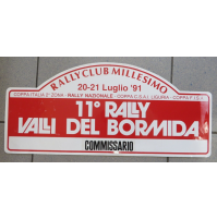 GROSSO ADESIVO 11° RALLY VALLI DEL BORMIDA / MILLESIMO - 1991 - COMMISSARIO