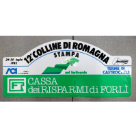 GROSSO ADESIVO 12° COLLINE DI ROMAGNA / STAMPA 1982 - FORLI' E RAVENNA -