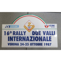 GROSSO ADESIVO 16° RALLY DUE VALLI INTERNAZIONALE / VERONA 1987 -