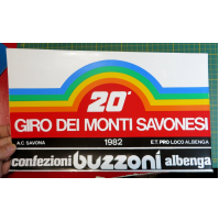 GROSSO ADESIVO - 20° GIRO DEI MONTI SAVONESI - 1922 - BUZZONI ALBENGA -