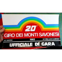 GROSSO ADESIVO - 20° GIRO DEI MONTI SAVONESI - 1982 - UFFICIALE DI GARA -