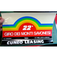 GROSSO ADESIVO - 22° GIRO DEI MONTI SAVONESI - 1984 - CUNEO LEASING -