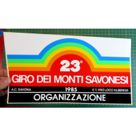 GROSSO ADESIVO - 23° GIRO DEI MONTI SAVONESI - 1985 - ORGANIZZAZIONE -