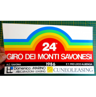 GROSSO ADESIVO - 24° GIRO DEI MONTI SAVONESI - 1986 - CUNEO LEASING -