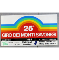 GROSSO ADESIVO 25° GIRO DEI MONTI SAVONESI RALLY - 1987 -