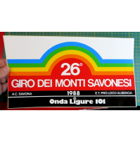 GROSSO ADESIVO - 26° GIRO DEI MONTI SAVONESI - 1988 - ONDA LIGURE 101 -