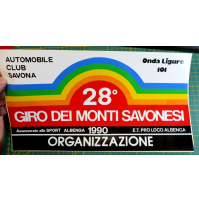 GROSSO ADESIVO - 28° GIRO DEI MONTI SAVONESI - 1990 - ORGANIZZAZIONE -
