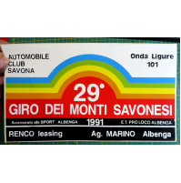 GROSSO ADESIVO - 29° GIRO DEI MONTI SAVONESI - 1991 -
