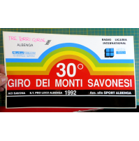 GROSSO ADESIVO - 30° GIRO DEI MONTI SAVONESI - 1992 - TRE TORRI CORSE ALBENGA -