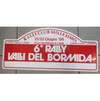 GROSSO ADESIVO 6° RALLY VALLI DEL BORMIDA / MILLESIMO - 1986