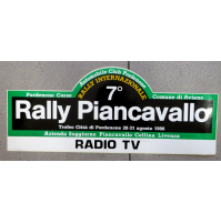 GROSSO ADESIVO 7° RALLY PIANCAVALLO - PORDENONE Agosto 1986 / RADIO TV