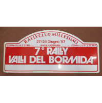 GROSSO ADESIVO 7° RALLY VALLI DEL BORMIDA / MILLESIMO - 1987