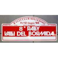 GROSSO ADESIVO 8° RALLY VALLI DEL BORMIDA / MILLESIMO - 1988 -