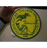 GROSSO ADESIVO FEDERAZIONE ITALIANA DELLA CACCIA - CONI - DIAMETRO 22 Cm