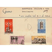 GUMO - FRANCOBOLLI REPUBBLICA ITALIANA PREOLIMPICA - 1959 