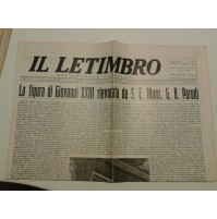 IL LETIMBRO GIUGNO 1963 SETTIMANALE CATTOLICO DI SAVONA  I-8-182