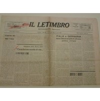 IL LETIMBRO MAGGIO 1939 SETTIMANALE CATTOLICO DI SAVONA  I-8-184