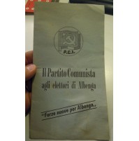 IL PARTITO COMUNISTA AGLI ELETTORI DI ALBENGA - VIVERI - VINTAGE -  C10-491