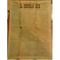 IL SECOLO XIX GENNAIO 1893 COLERA PROCESSO TANLONGO GIORNALE DI GENOVA  I-8-198