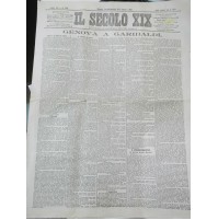 IL SECOLO XIX OTTOBRE 1893 GIORNALE DI GENOVA A GARIBALDI SAN MARTINO  I-5-69