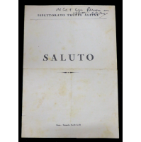 ISPETTORATO TRUPPE ALPINE - SALUTO DEL GENERALE M.C. BES - ROMA 25 APRILE 1936