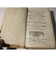 JO GOTTLIEB HEINECCII JC Antiquitatum Romanarum Jurisprudentiam 1767 RARO L-5
