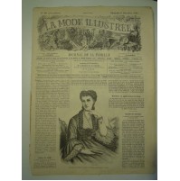 LA MODE ILLUSTREE - DIMANCHE 1868 - JOURNAL DE LA FAMILLE - VERY RARE - (LB-14