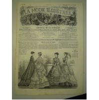 LA MODE ILLUSTREE - DIMANCHE 1868 - JOURNAL DE LA FAMILLE - VERY RARE - (LB-6