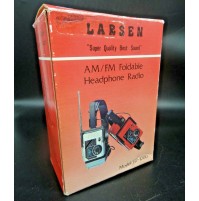 LARSEN - AM/FM FOLDABLE HEADPHONE RADIO - MODEL HP-1000 - SCATOLA -