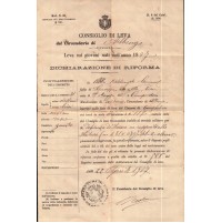 LEVA SUI GIOVANI NATI NEL 1887 - ALBENGA - DICHIARAZIONE DI RIFORMA 1907 5-33